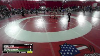 98 lbs Cons. Round 3 - Brody Wade, Pardeeville Boys Club Youth Wrestling vs Jakob Sleznikow, Valley Elite Wrestling Club