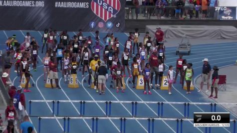 Youth Girls' 100m Hurdles Championship, Semi-Finals 1 - Age 12