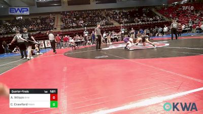 80 lbs Quarterfinal - Adam Wilson, Bristow Youth Wrestling vs Cayden Crawford, Pawhuska Elks Takedown