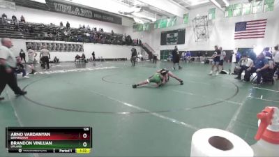 126 lbs Quarterfinal - Arno Vardanyan, Birmingham vs Brandon Vinluan, Upland