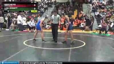 126 lbs Cons. Round 2 - Nikko Reyes, Spring Valley vs Luke Dennett, Basic