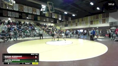 165 lbs Champ. Round 3 - Roman Rodriguez, Centennial (Corona) vs Austin Simmons, Bakersfield