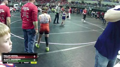 95 lbs Champ. Round 1 - Elyott Swanberg, Norris Wrestling Club vs Mallet Arvdal, Sutherland Youth Wrestling Club