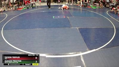 70 lbs Cons. Round 3 - Hudson Proctor, Delta Wrestling Club vs Tayson Teeples, JWC