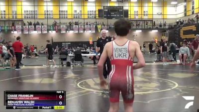 106 lbs Quarterfinal - Chase Franklin, Ironhawk Wrestling Academy vs Benjamin Walsh, Moen Wrestling Academy