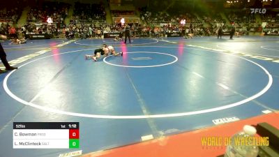 52 lbs Semifinal - Channing Bowman, Prodigy Wrestling vs Lane McClintock, Sebolt Wrestling Academy