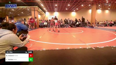 63-71 lbs Semifinal - Bryson Ireland, NORTH DESOTO WRESTLING ACADEMY vs Liliana Valdez, Mission Wrestling Club