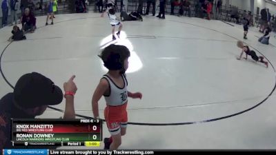 3 lbs Semifinal - Ronan Downey, Lincoln Warriors Wrestling Club vs Knox Manzitto, Big Red Wrestling Club