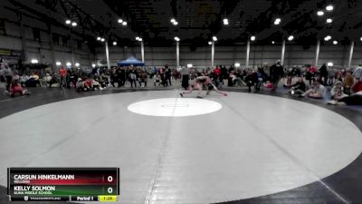 115 lbs Quarterfinal - Kelly Solmon, Kuna Middle School vs Carsun Hinkelmann, Kellogg