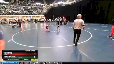 43 lbs Champ. Round 1 - Leo Ruiz, Iowa vs Owen Davis, Powerhouse Wrestling Club