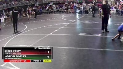 52-53 lbs 1st Place Match - Adalyn Pavelka, Niobrara/Verdigre vs Piper Casey, The Best Wrestler