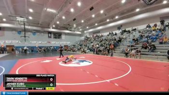 95 lbs 3rd Place Match - Jayden Kubo, Camel Kids Wrestling vs Tavin Vendetti, Green River Grapplers