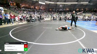 60 lbs Round Of 16 - Caden Calhoun, Lions Wrestling Academy vs Reece Crenshaw, Woodland Wrestling Club