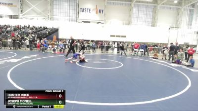 80 lbs Cons. Round 5 - Hunter Rock, Journeymen Wrestling Club vs Joseph Monell, Owego Youth Wrestling