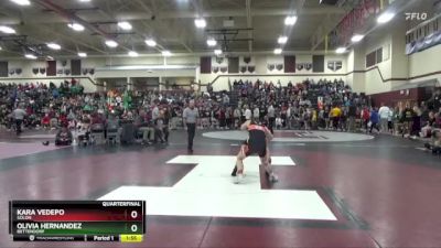 105 lbs Quarterfinal - Kara VeDepo, Solon vs Olivia Hernandez, Bettendorf