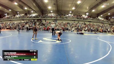 70 lbs Champ. Round 1 - Rhys Messer, Carl Junction Take Down Club-AAA vs Cahlil Powell, STL Warrior-AA 