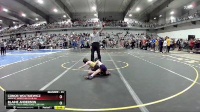 45 lbs Cons. Round 4 - Blaine Anderson, Sedalia Youth Wrestling Club-AAA vs Conor Wojtkiewicz, Wildcat Wrestling Club-AA