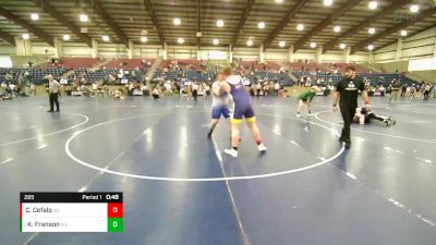 285 lbs Round 3 - Kaydon Franson, Fremont Wrestling Club vs Caleb Cefalo, Box Elder Stingers