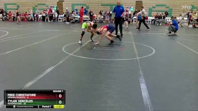 92 lbs Round 1 (6 Team) - Tyler Verceles, Headhunters vs Mike Christafore, Virginia Patriots