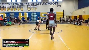 132 lbs Quarterfinals (8 Team) - Jonathan Gonzalez, Suwannee vs Nicholas Pressley, Episcopal Of Jacksonville