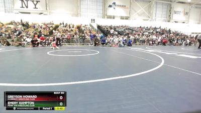 53 lbs Champ. Round 2 - Greyson Howard, Clarence Wrestling Club vs Emery Hampton, Penn Yan Wrestling Club