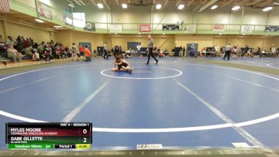 65 lbs Semifinal - Gabe Gillette, Gladiators vs Myles Moore, Terminator Wrestling Academy