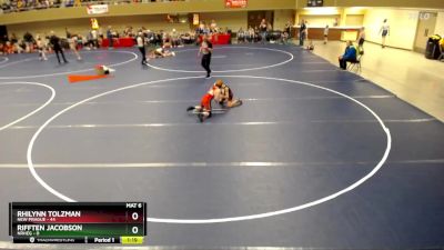 84 lbs Round 1 (4 Team) - Rifften Jacobson, NRHEG vs Rhilynn Tolzman, New Prague