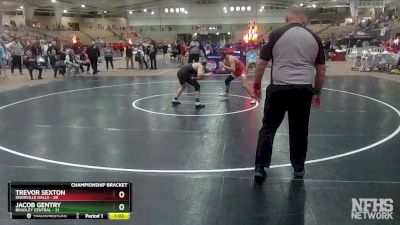 144 lbs Semis & 1st Wb (8 Team) - Jacob Gentry, Bradley Central vs Trevor Sexton, Knoxville Halls