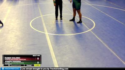 285 lbs 7th Place Match - Joseph Magana, La Costa Canyon High School Wrestling vs Ruben Solorio, Atwater High School Wrestling