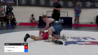 110 kg Semis - Danny Zmorowski, Lake Erie Regional Training Center vs Trayvn Boger, Sanderson Wrestling Academy