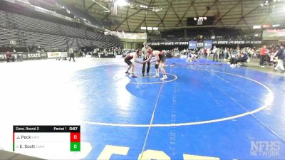 4A 215 lbs Cons. Round 2 - Elliott Scott, Camas vs Jarrett Peck, Kamiakin