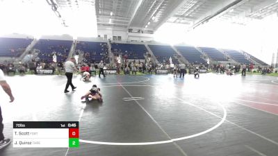 70 lbs Semifinal - Thomas Scott, Fort Irwin Wrestling Program vs Julian Quiroz, Threshold WC