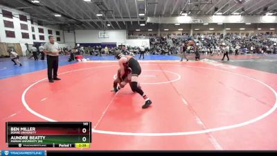 141 lbs Cons. Round 3 - Aundre Beatty, Marian University (IN) vs Ben Miller, Doane University