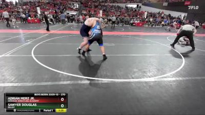 270 lbs Quarterfinal - Sawyer Douglas, Beloit vs Adrian Merz Jr., Kenosha Wrestling Academy