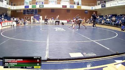 130 lbs Quarterfinal - Samantha Larios, Emmanuel College vs Ava Thomas, Emory & Henry