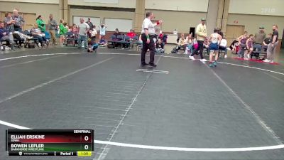 72 lbs Semifinal - Elijah Erskine, SDWA vs Bowen Lefler, Darkhorse Wrestling