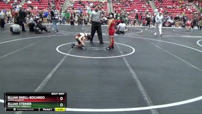 95 lbs Round 2 - Elijah Snell-Bocardo, Alpha Academy vs Elijah Steiner, Hoisington Cardinals