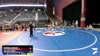 97 lbs Quarterfinal - Gunner Johnson, Touch Of Gold Wrestling Club vs Bryson Lopez, High Plains Thunder Wrestling Club