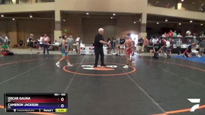 100 lbs Quarterfinal - Oscar Gauna, KS vs Cameron Jackson, CA