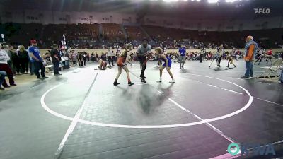 88 lbs Consi Of 4 - Bricen Yager, Piedmont vs Destiny Clarke, Sallisaw Takedown Club