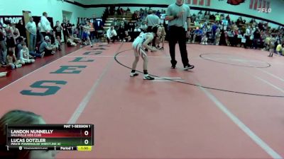 50-55 lbs Round 1 - Landon Nunnelly, Hallsville Kids Club vs Lucas Dotzler, Pirate Powerhouse Wrestling Ac