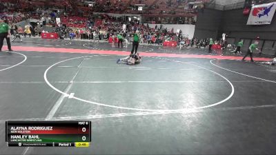 77 lbs Cons. Round 3 - Alayna Rodriguez, New Holstein vs Hanley Bahl, Lancaster Wrestling