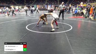 95 lbs Semifinal - Marco Hutcherson, Kiski Area vs Sanchir Edington, Bishop McCort