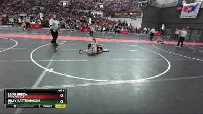 66 lbs Quarterfinal - Riley Katterhagen, B.A.M. vs Leon Breza, Pirate Mat Club