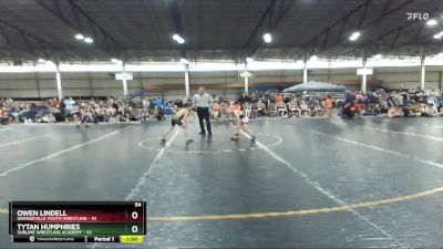 54 lbs Quarterfinals (8 Team) - Owen Lindell, Grangeville Youth Wrestling vs Tytan Humphries, Sublime Wrestling Academy