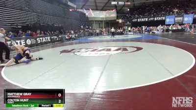 1B/2B 138 Quarterfinal - Matthew Gray, Goldendale vs Colton Hunt, Forks