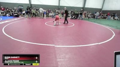 87-93 lbs Round 2 - Allison Fisher, Fitness Quest Wrestling Club vs Quinn Barnett, NWWC