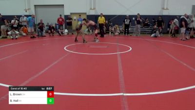 138-C lbs Consi Of 16 #2 - Lukas Brown, OH vs Braydon Hall, MI