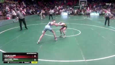 106 lbs Quarterfinal - Heather Crull, Northeastern vs Colin Clark, Perry Meridian