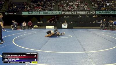 130 lbs Champ. Round 2 - Laura Alcantor Soto, Simon Fraser University vs Salome Walker, North Central (IL)